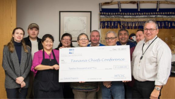 Tanana Chiefs ConferencePosing with Check of Large Donation