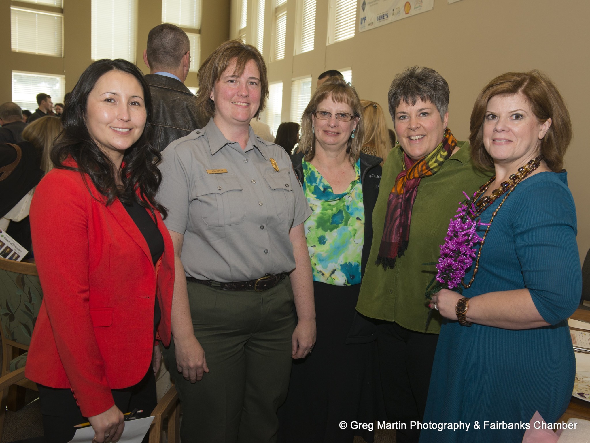 Pictured here (l to r) are Tiffany Simmons, NPS employee Adia Cotter, MTCVC board member Dawn Murphy, Executive Director Cindy Schumaker, and ExxonMobil's Kimberly Jordan.